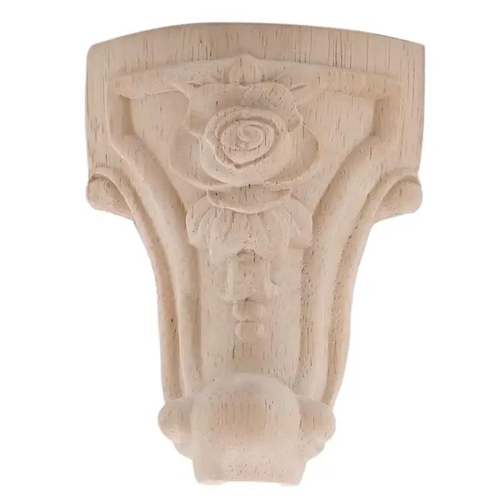 8/4/1 pièces 10x5.5cm Style européen en bois massif sculpté meubles pied jambes meuble TV siège pied