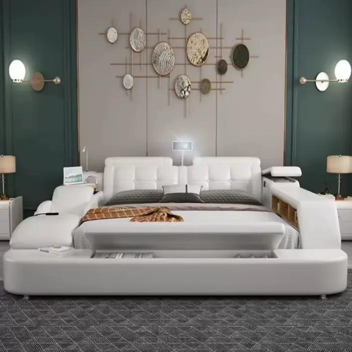Lit double de luxe 180x200 avec rangement