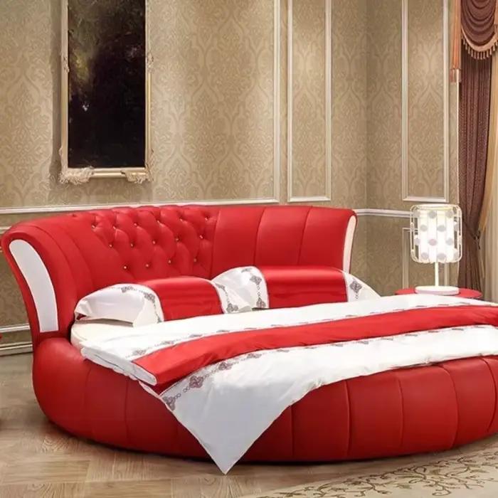 Lit nordique Unique fantaisie double reine tables De chevet têtes De lit dormir Cama De Lujo Para dortoir ensemble De chambre meubles