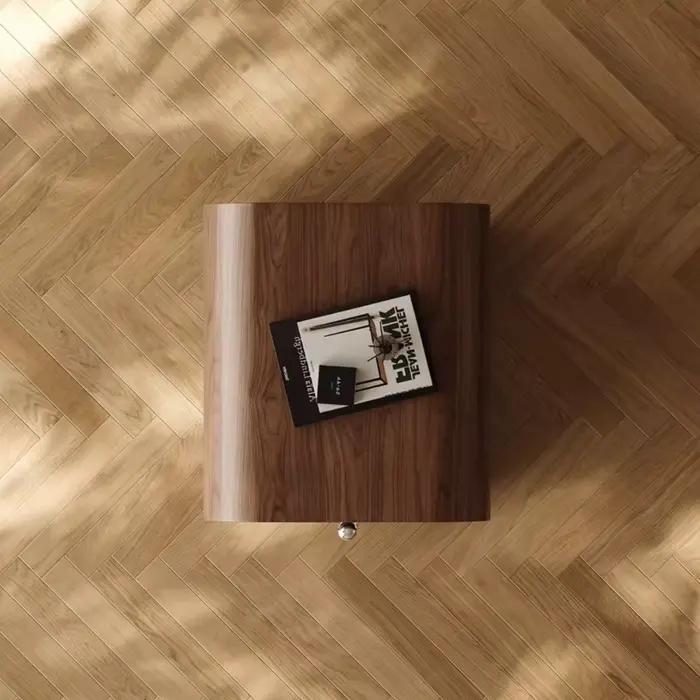 Table de chevet minimaliste rotative avec tiroirs