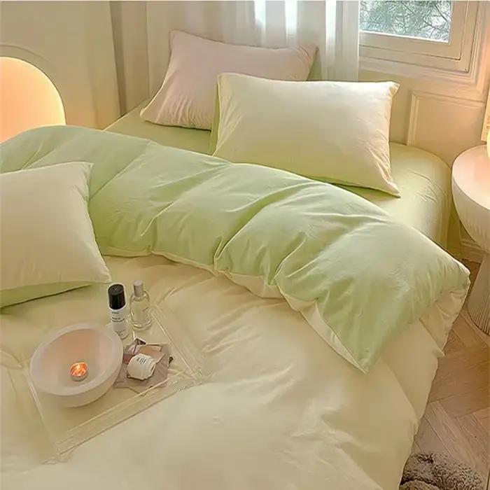Ensemble de housse de couette double respectueuse de la peau