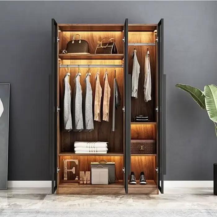Style coréen garde-robe affichage rangement noir placard femmes armoire étagère organisateur Ropero Para Gurdar Ropahome meubles
