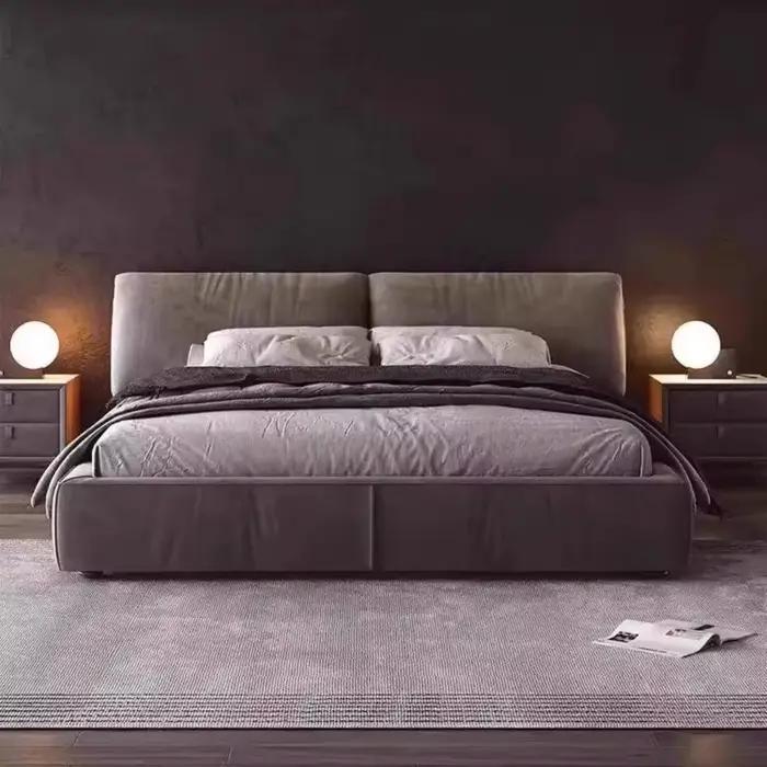Oreillers rembourrés lits tables De chevet noires King Size Table
