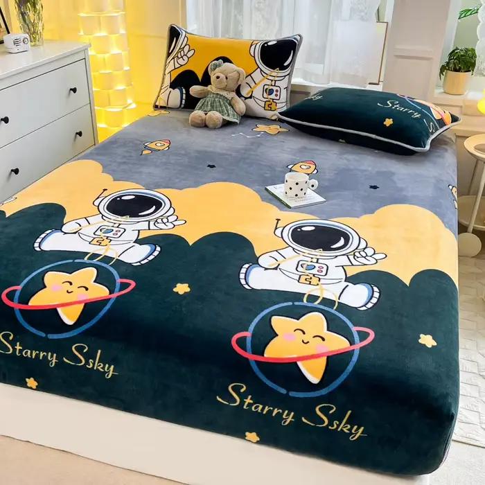 Drap-housse élastique en polyester pour lit Queen ou Double