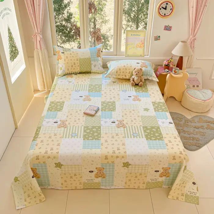 Drap de lit 100% coton pour lit simple ou double