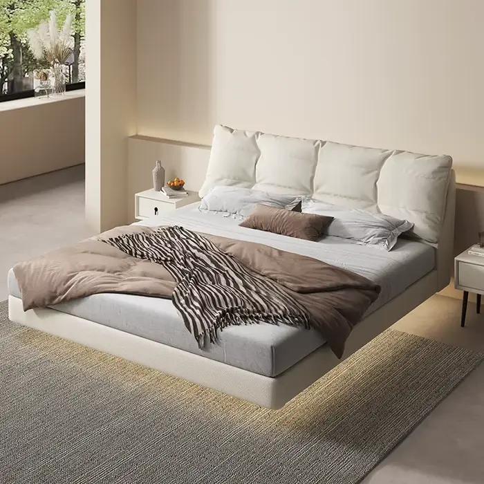 Chambre à coucher moderne royale design lit king size luxe style japonais lit queen size design