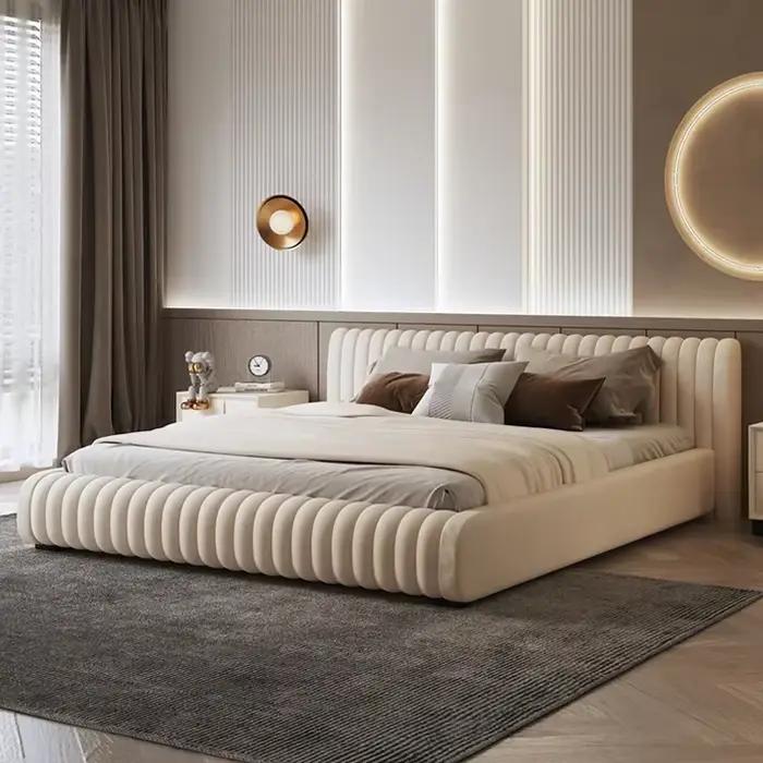 Lits et cadres de lit modernes de luxe 180x200cm 150x200cm, cadres de lit Queen et King Size, mobilier complet avec tête de lit Tatami