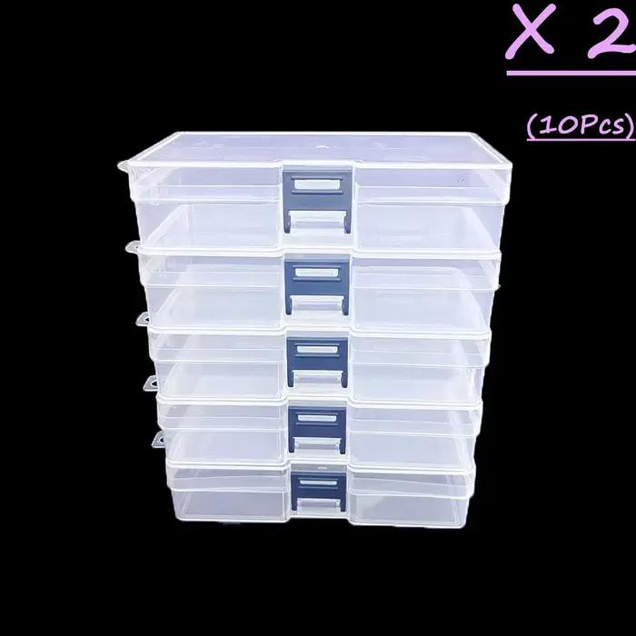 Boîtes de rangement en plastique transparentes 5/10 pour petits objets
