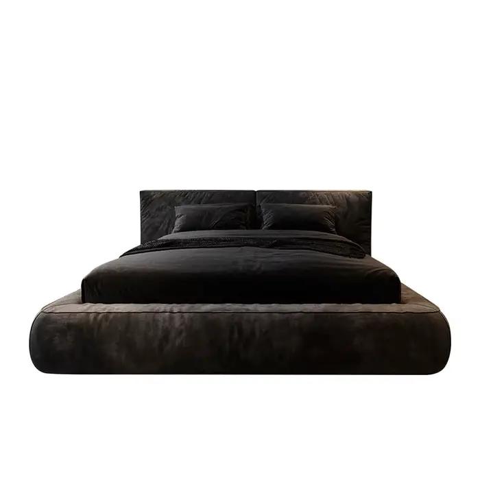 Tables de chevet lit rembourré Unique japonais Double cadre de lit français meubles de couchage Para