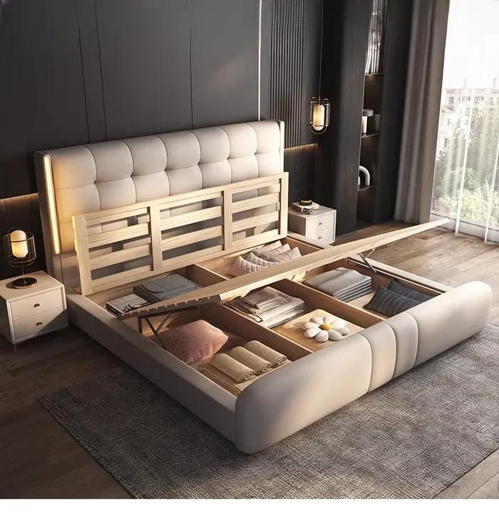 Rangement Unique lits King Size esthétique européen enfant dormir maison