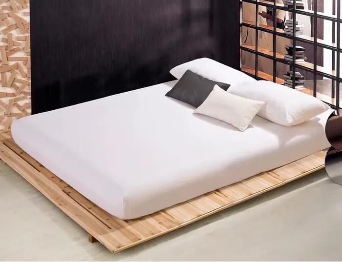 Drap-housse avec bande élastique, housse de matelas en coton et polyester, couvre-lit en lin, 17 cou