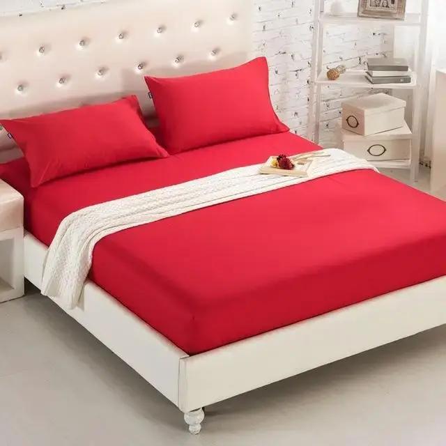 Drap-housse de couleur unie avec bande élastique