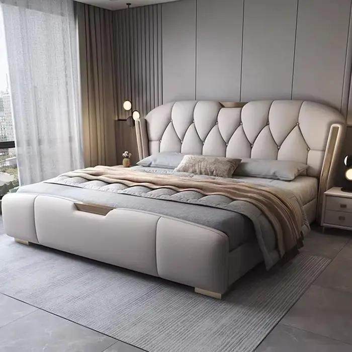 Cadre de lits fantaisie d'hôtel King Size
