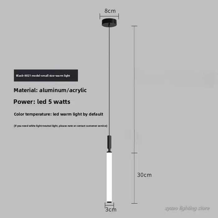 Tête de lit suspension ligne lumière moderne Simple petit pendentif LED