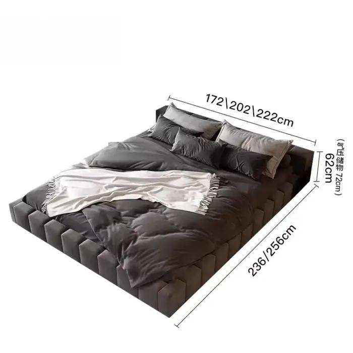 Lit Queen Size moderne minimaliste fantaisie Double têtes De lit Salon De couchage Meubles De Chambre