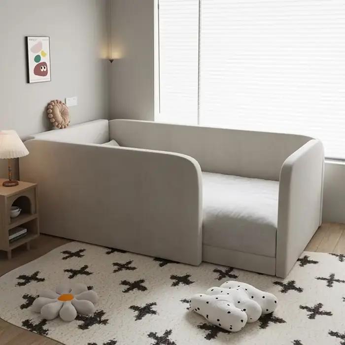 Lits pour adolescentes et enfants, cadres minimalistes, lit moderne de luxe, esthétique, rembourrage, meubles pour la maison