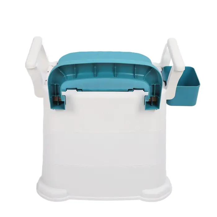 Commode rembourrée souple coordonnante pour adultes, chaise de toilette, grande capacité de charge, sac poubelle
