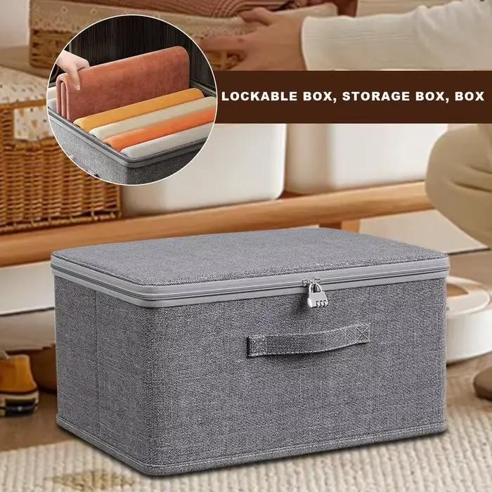 Boîte de rangement pour vêtements avec serrure à chiffre