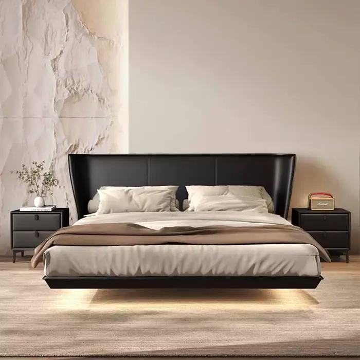 Cadres de lit modernes pour adultes, plateformes de luxe, têtes de lit King Size, lit double Monster