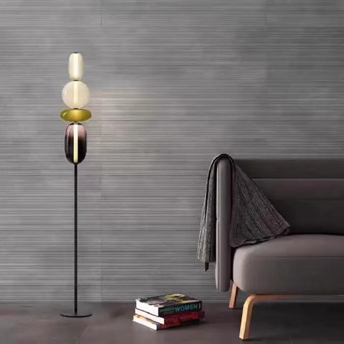 Lampe autoportante en verre de style nordique, design minimaliste, design luxueux, en frêne, luminaire décoratif d'intérieur, idéal pour un salon ou un bureau
