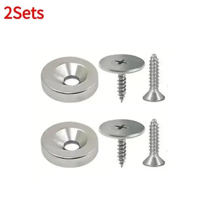 Loquets magnétiques robustes pour armoire et placard de cuisine fermetures magnétiques dissimulées pour portes en bois finitions Chrome Nickel Bronze Noir et or et Orange