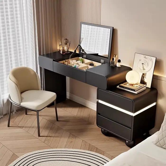 Coiffeuse moderne de luxe avec miroir et tiroirs de rangement