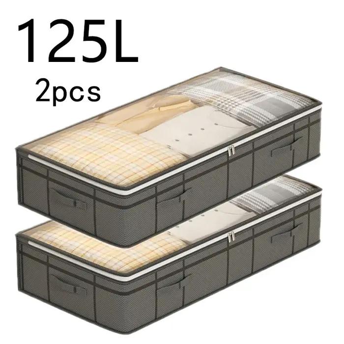 2 boîtes de rangement extra larges sous le lit