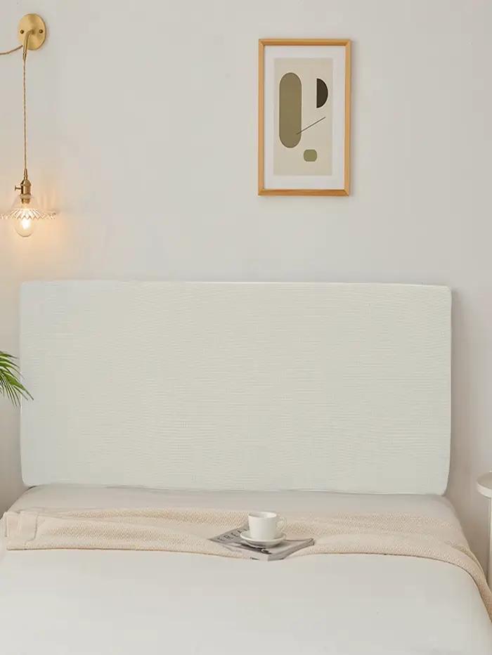 Housse de tête de lit tout compris, housse souple, simple, moderne, nordique, housse de dossier, anti-poussière, universelle, housse de protection pour lit en bois, uni
