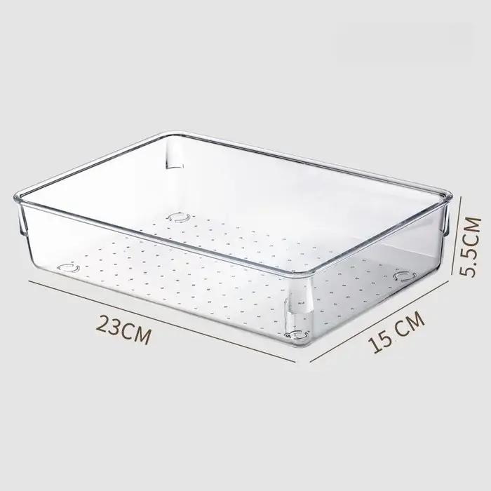 Organisateurs de tiroirs en plastique transparent