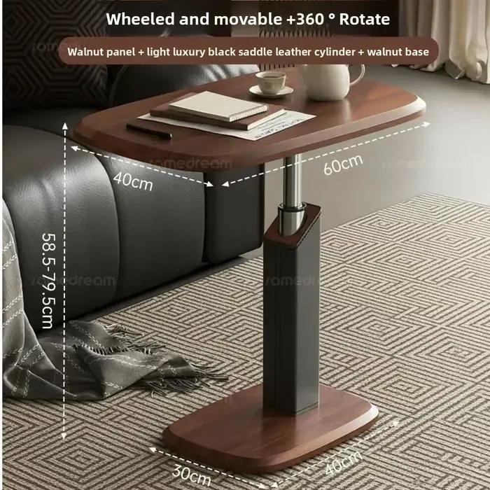Table de lit d'appoint réglable multifonctionnelle