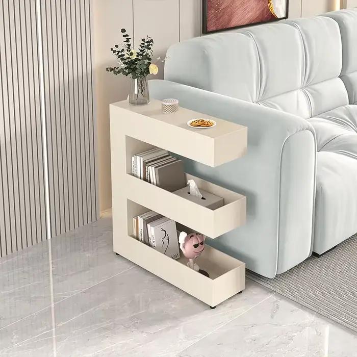 Table basse d'art en fer nordique peu encombrante, espace de meubles de salon, étagère à livres, ran