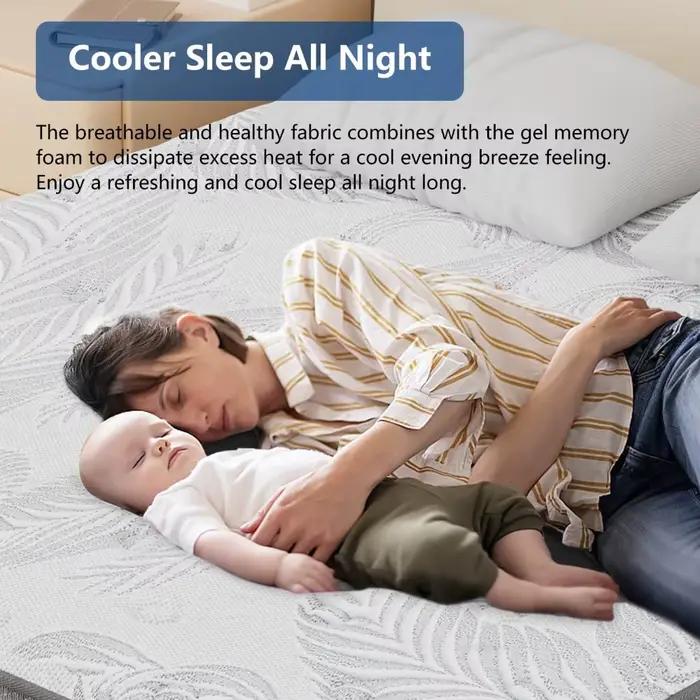Matelas, matelas hybride californien de 14 pouces dans une boîte, ressorts ensachés et mousse à mémo