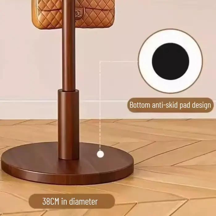 Porte-vêtements sur pied en bois