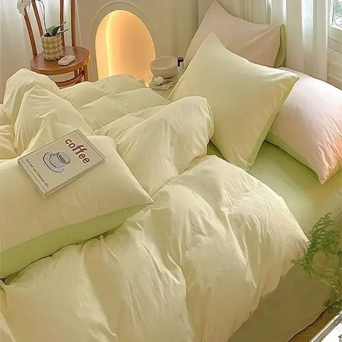 Ensemble de housse de couette double respectueuse de la peau