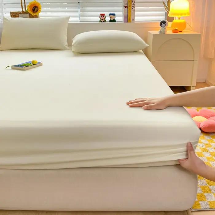 Drap-housse en coton doux avec bande élastique