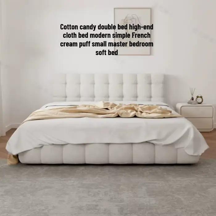 Lit double moderne 180x200cm en bois pour adultes, lit d'hôtel simple, ensemble complet de meubles de chambre à coucher