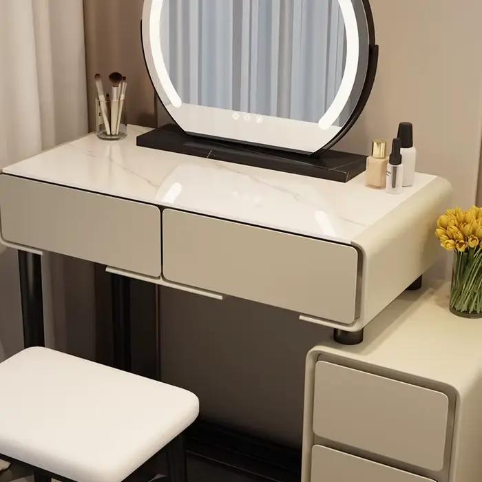 Table de vanité de luxe élégante, gain de place, rangement créatif, commodes esthétiques, tiroirs de chambre nordique modernes, meubles de salon 