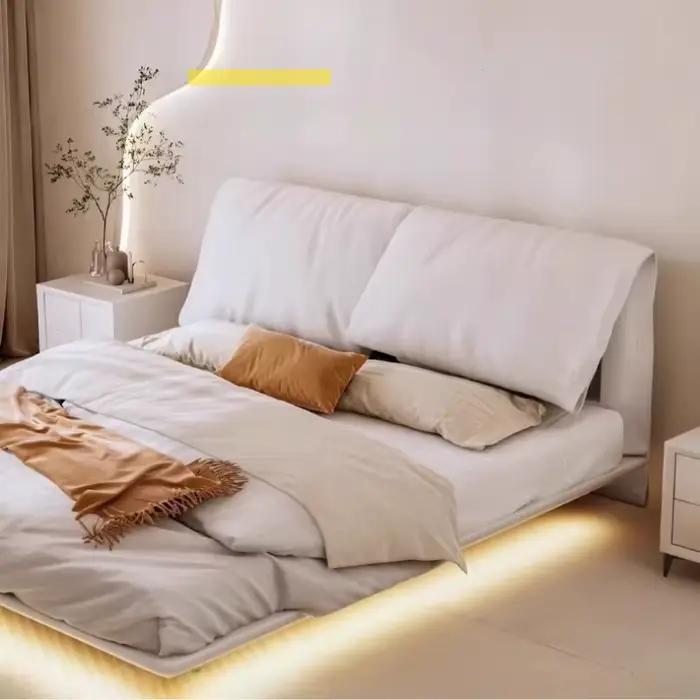 Lit en bois de luxe multifonctionnel King Size et Queen Size