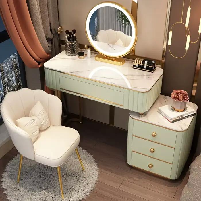 Coiffeuse de luxe moderne compacte avec miroir