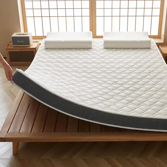 Matelas en latex naturel pour la maison, chambre à coucher, tatami, coussin en coton à mémoire de fo