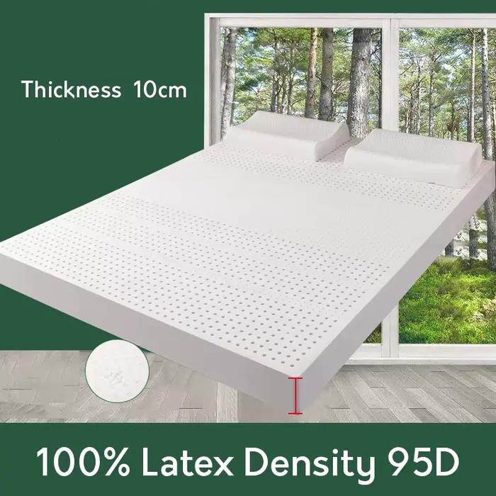 Matelas en Latex naturel 100% thaïlandais, 10cm, tapis en latex naturel, coussin doux en caoutchouc,