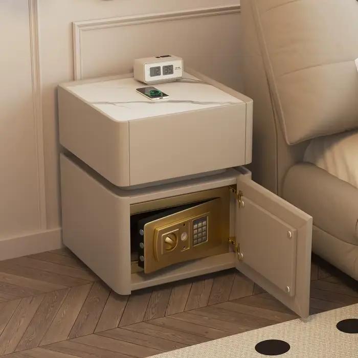 Table de chevet minimaliste française, classique, esthétique, rangement pour chambre à coucher, avec