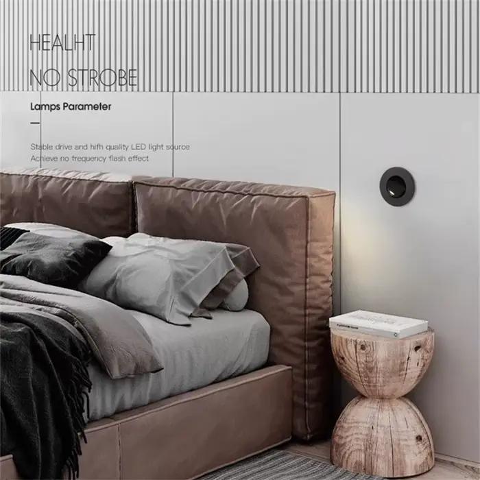 Lampe de lecture LED moderne pour chevet d'hôtel