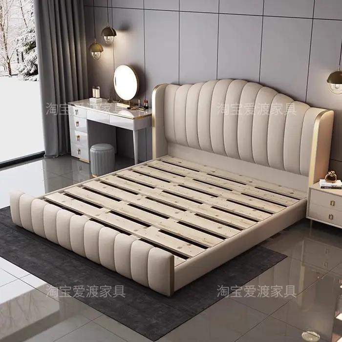 Lit de luxe 2x2, 2 m avec tiroirs de rangement uniques