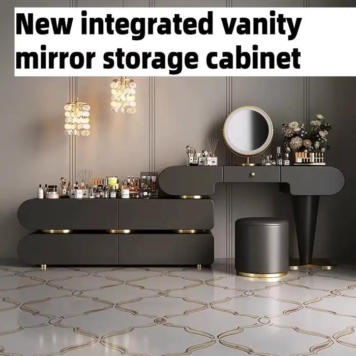 Coiffeuse moderne de luxe avec miroir LED intégré