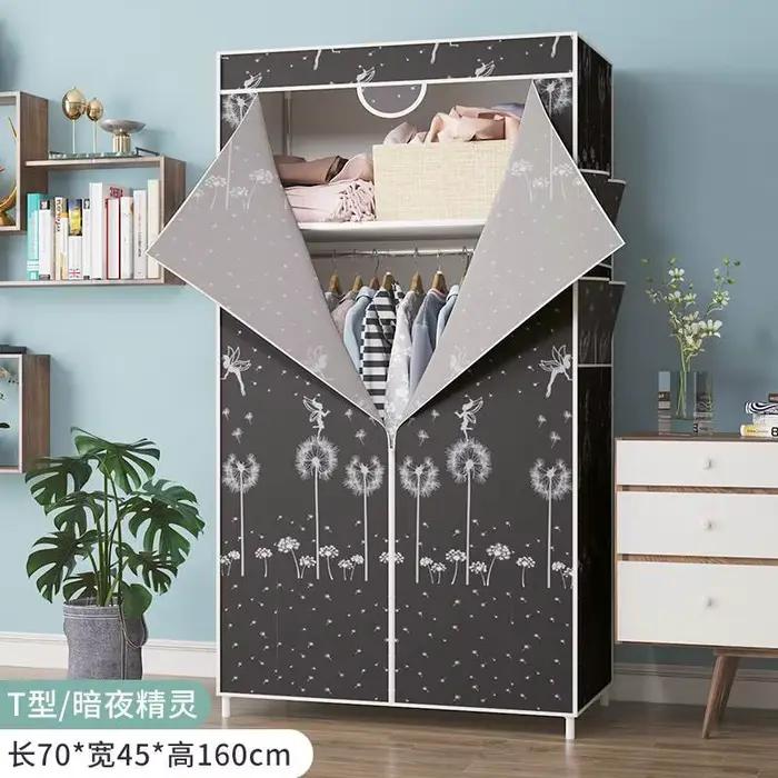 Tissu reine armoire chambre simple pliant Portable armoire tiroir placard organisateur De Ropa Armab