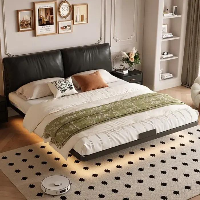 Tables De chevet têtes De lit Multifonction Unique cadre De luxe lit King dormir Camas De Matrimonio dortoir meubles De maison