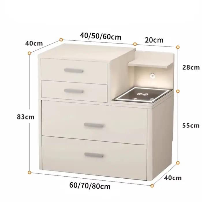 Coiffeuse moderne blanche de style français avec miroir