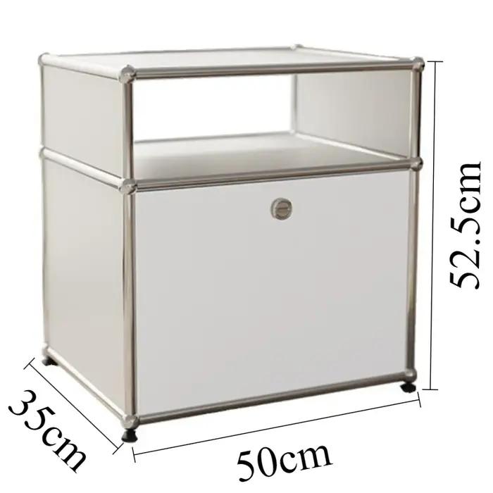 Tables de chevet modulaires en acier inoxydable
