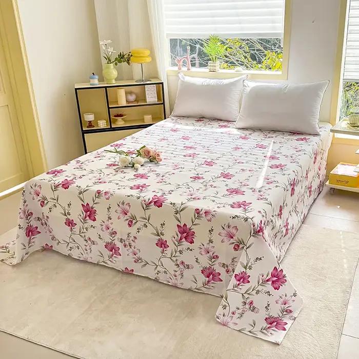 Un drap imprimé, literie respirante douce et confortable pour chambres à coucher